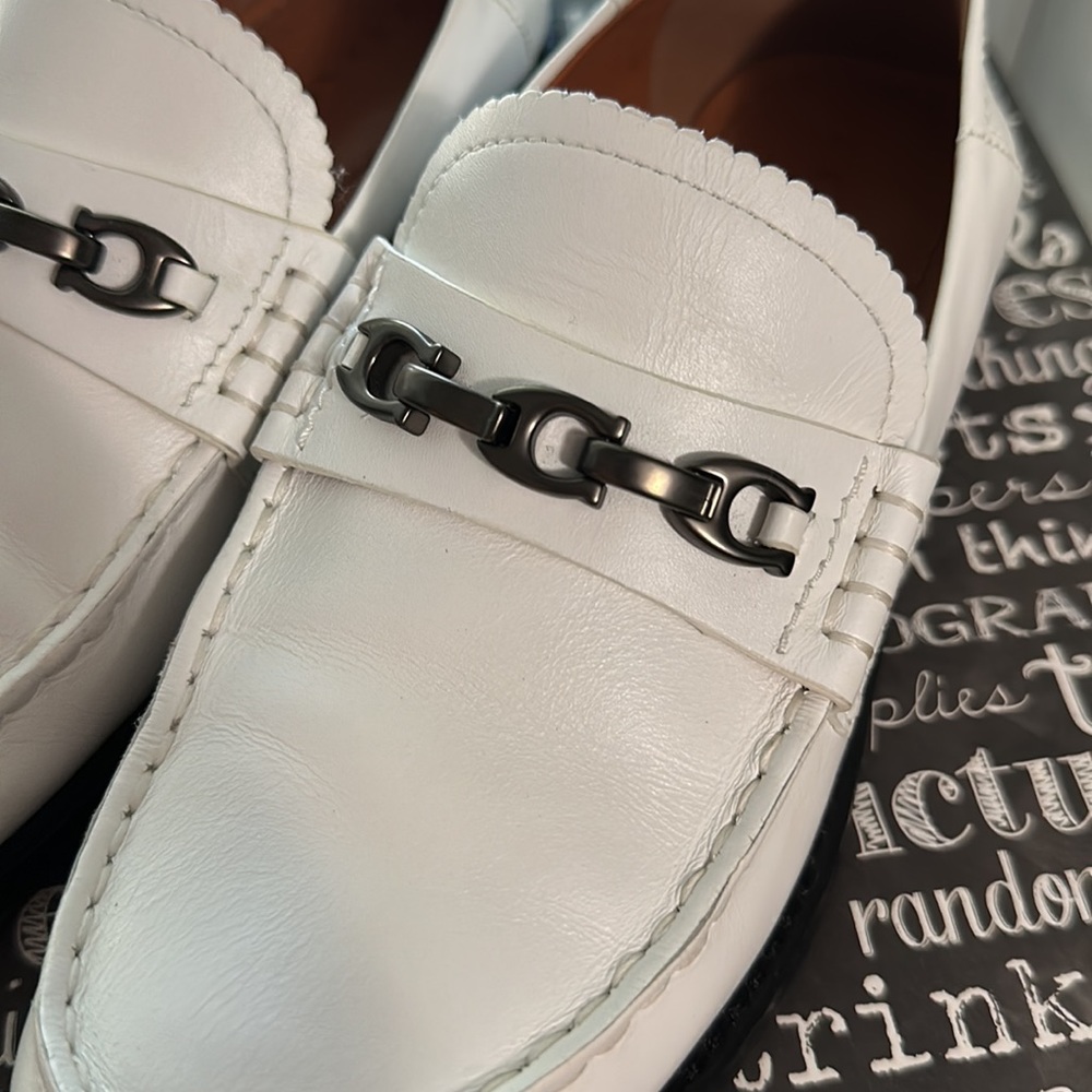 Coach Putnam loafer in white leather size 5.5 - Picture 3 of 8